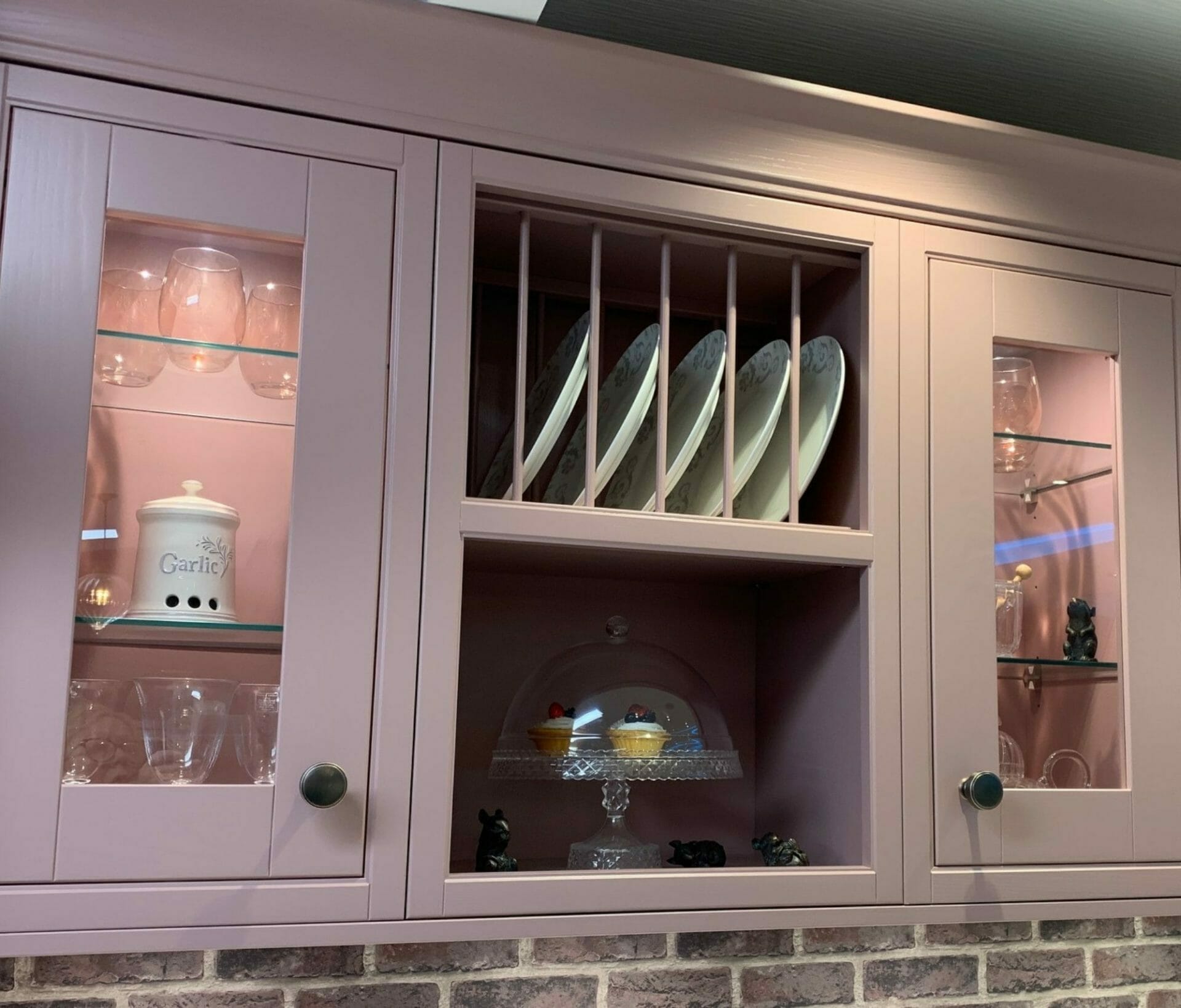 Wooden Glass Fronted Display Unit